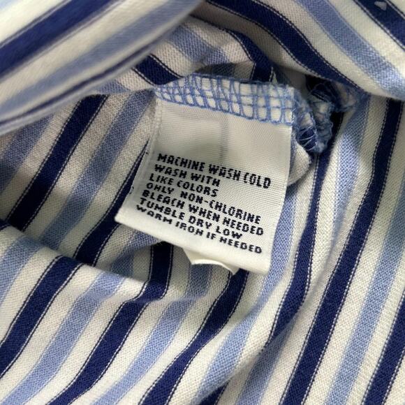 POLO GOLF Ralph Lauren Men's Short Sleeve Pima Cotton Striped Polo Blue/White XL - Picture 9 of 9